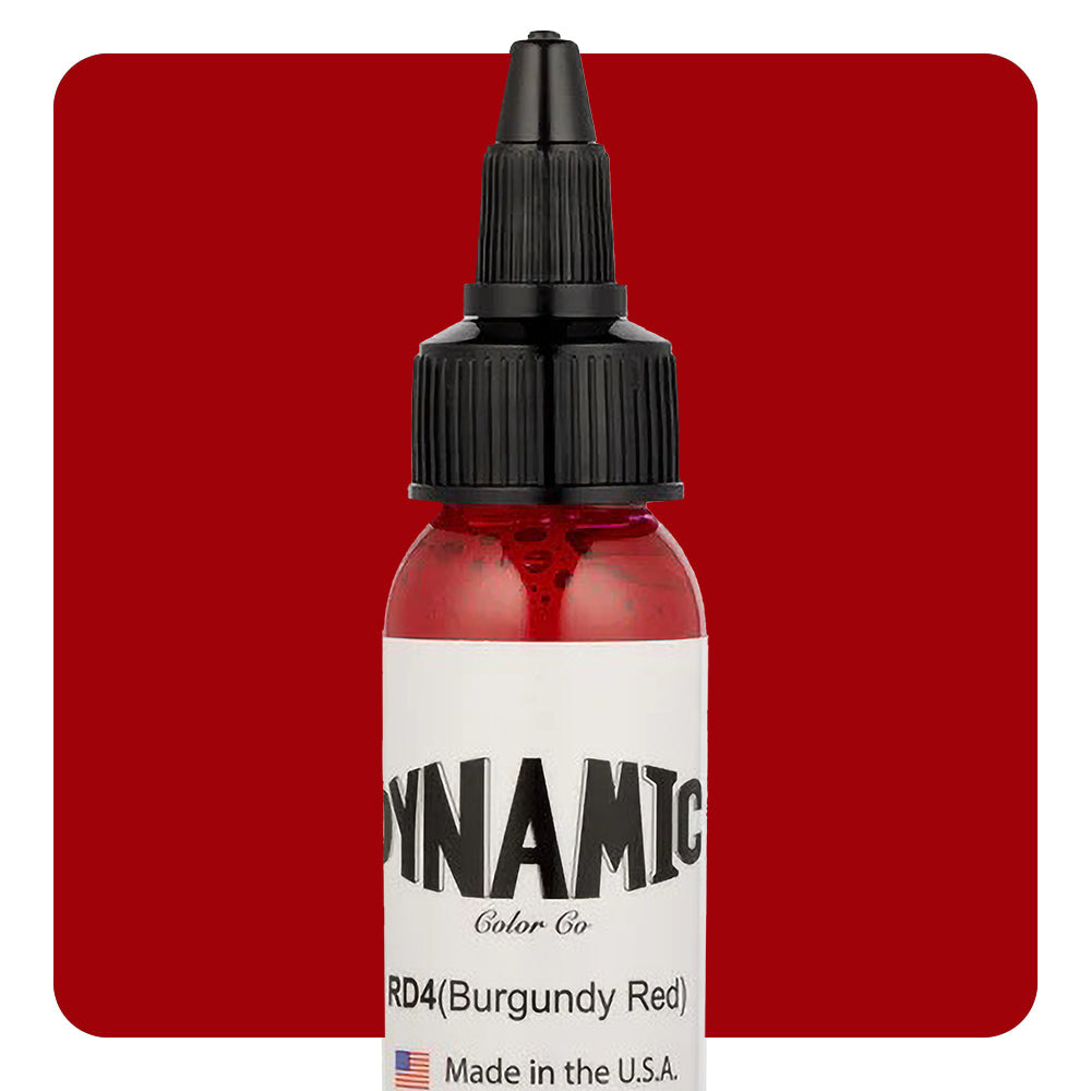 Dynamic Burgundy Red Tattoo Ink - 1oz. Bottle - Painful Pleasures