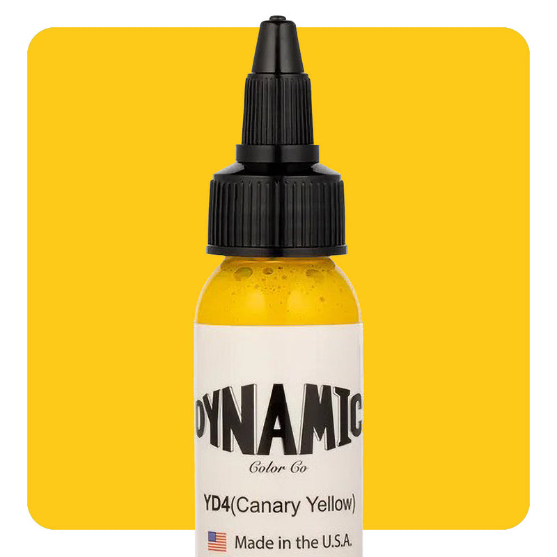 Dynamic Canary Yellow Tattoo Ink - 1oz. Bottle - Painful Pleasures
