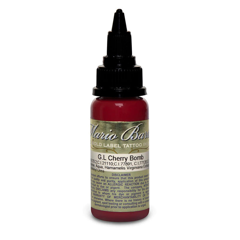 Cherry Bomb Mario Barth Gold Label — Intenze Tattoo Ink — 1oz Bottle - Ultimate Tattoo Supply