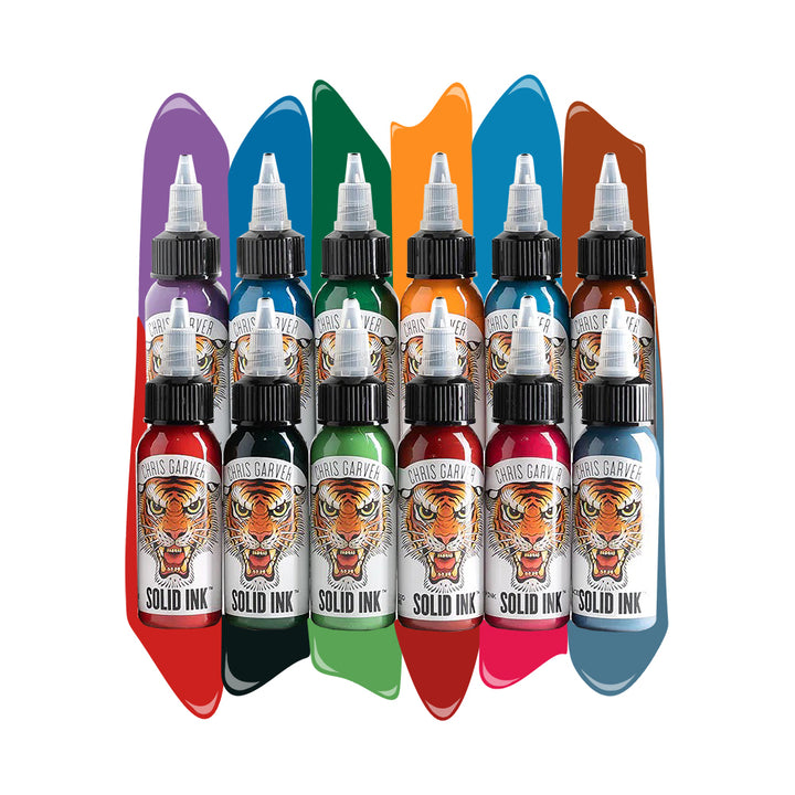 Solid Ink - Chris Garver 12 Color Set - Ultimate Tattoo Supply