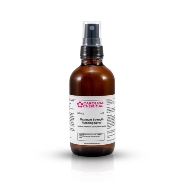 Lidocaine Numbing Topical Anesthetic Spray — 4oz Bottle - Ultimate Tattoo Supply