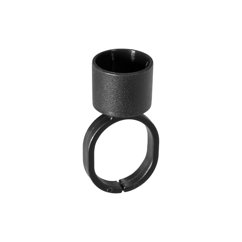 Cosmetic Ink Cup Holder Finger Ring — Black — Bag of 50 - Ultimate Tattoo Supply