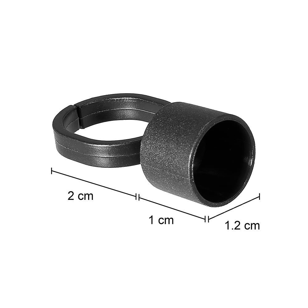 Finger Ring Ink Cup Holder - Black - 50/bag - Ultimate Tattoo Supply