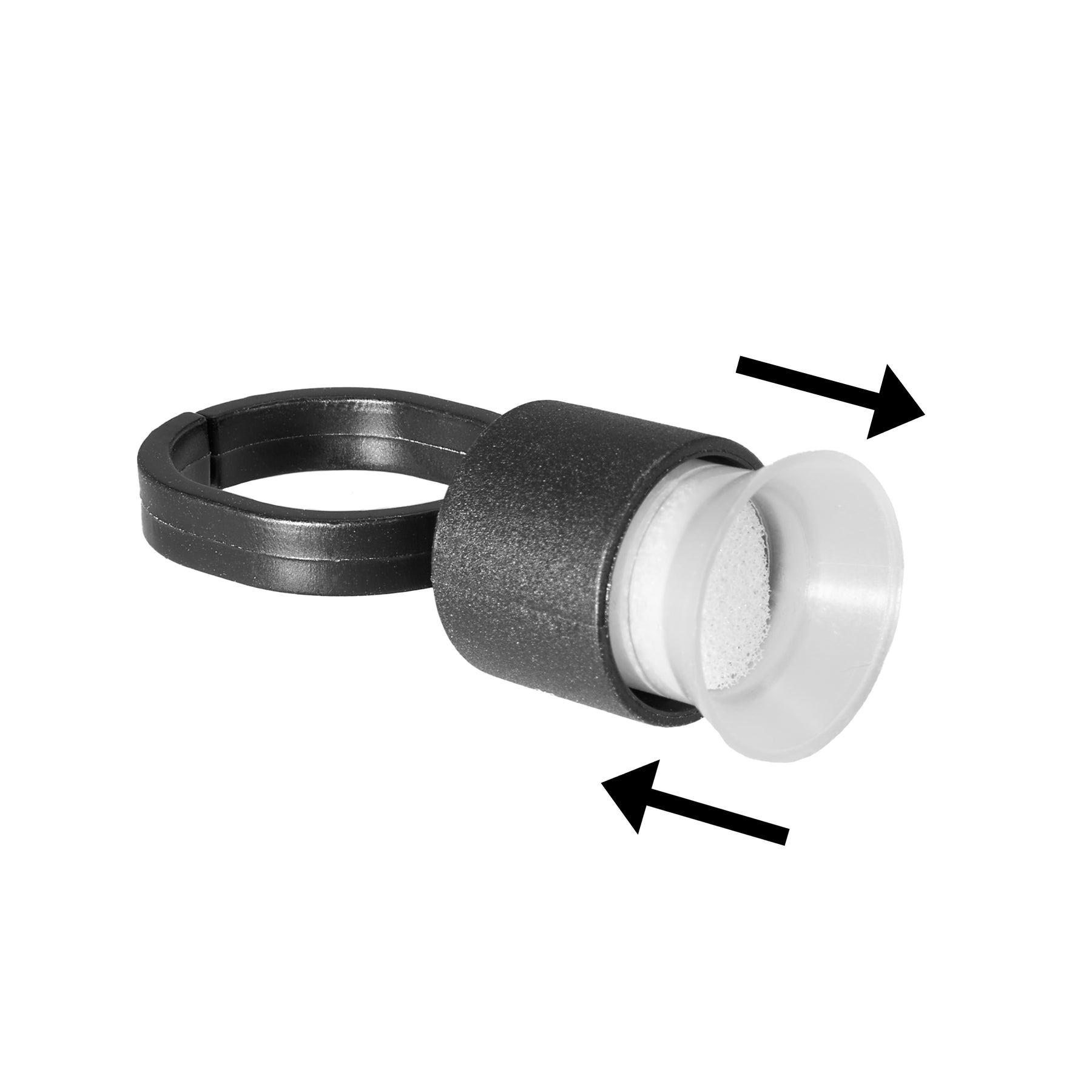 Cosmetic Ink Cup Holder Finger Ring — Black — Bag of 50 - Ultimate Tattoo Supply