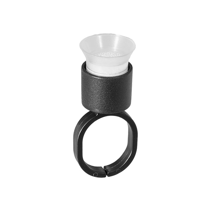 Finger Ring Ink Cup Holder - Black - 50/bag - Ultimate Tattoo Supply