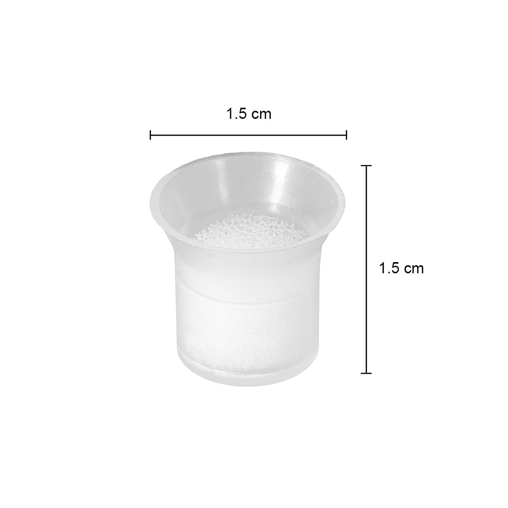 Cosmetic Ink Cup with Sponge — Clear — Bag of 50 - Ultimate Tattoo Supply