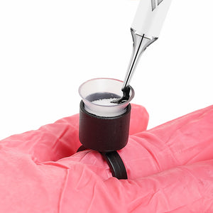 Cosmetic Ink Cup with Sponge — Clear — Bag of 50 - Ultimate Tattoo Supply