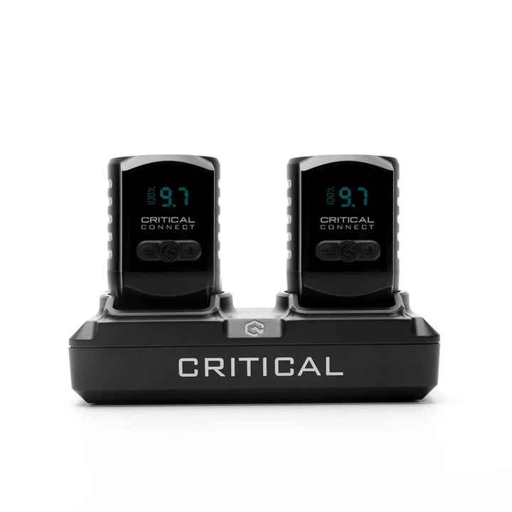 Critical Connect V2 Universal Battery Bundle — Dual Charging Dock - Ultimate Tattoo SupplyCritical Connect V2 Universal Battery Bundle — Dual Charging Dock