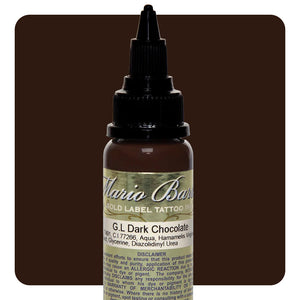 Dark Chocolate Mario Barth Gold Label — Intenze Tattoo Ink — 1oz Bottle - Ultimate Tattoo Supply