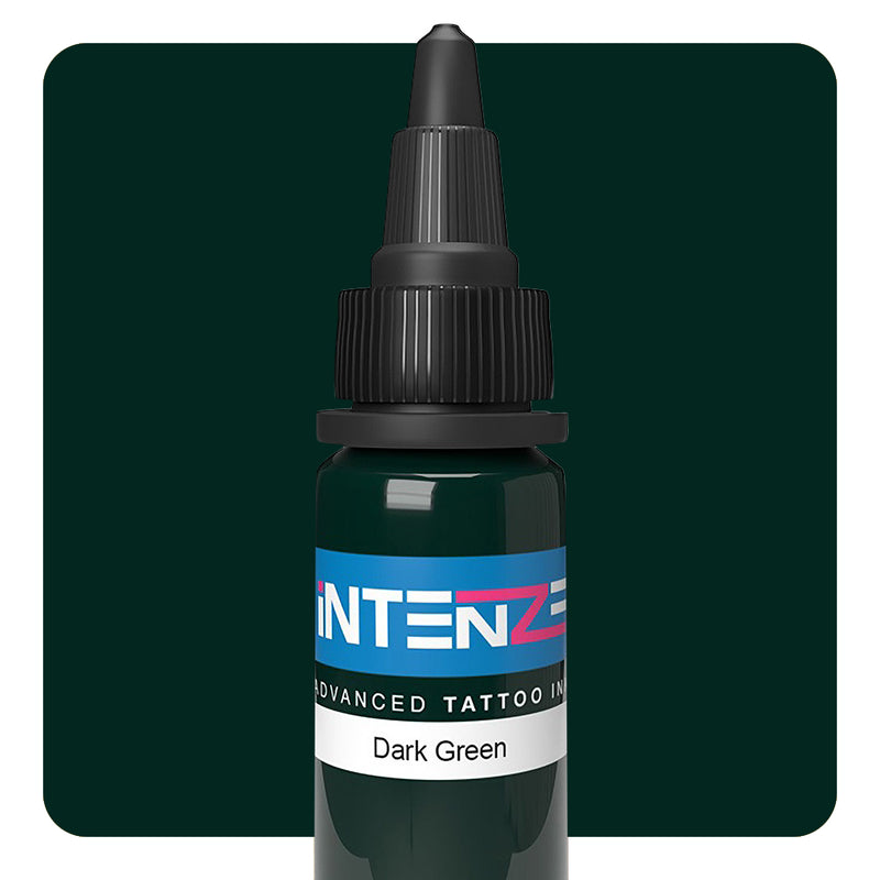 Dark Green — Intenze Tattoo Ink — Pick Size - Ultimate Tattoo Supply