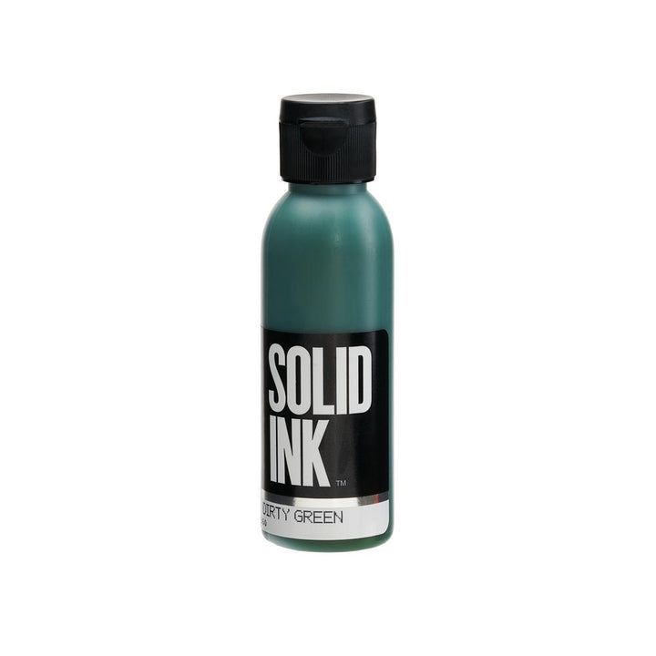 Solid Ink "Old Pigments" — 2oz Bottle — Dirty Green - Ultimate Tattoo Supply