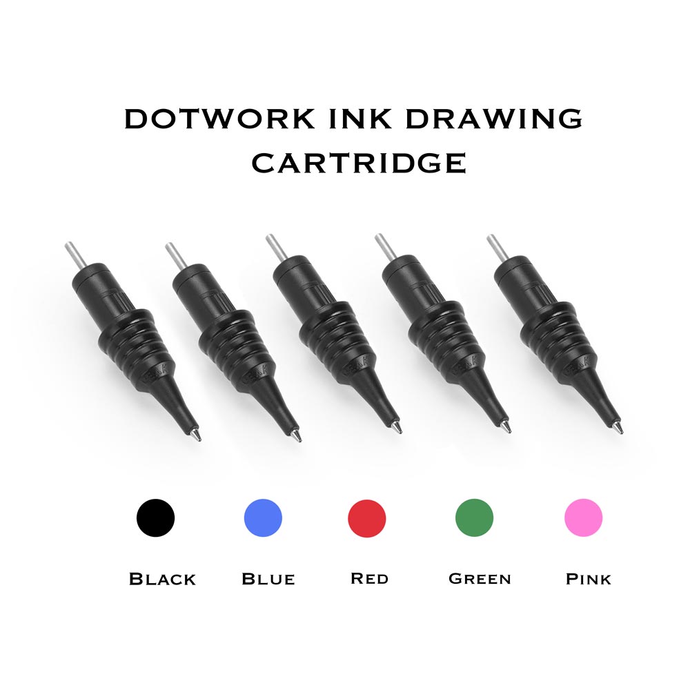 Peak Dotwork Ballpoint Pen Drawing Cartridges — Pick Color — Box of 20 - Ultimate Tattoo Supply