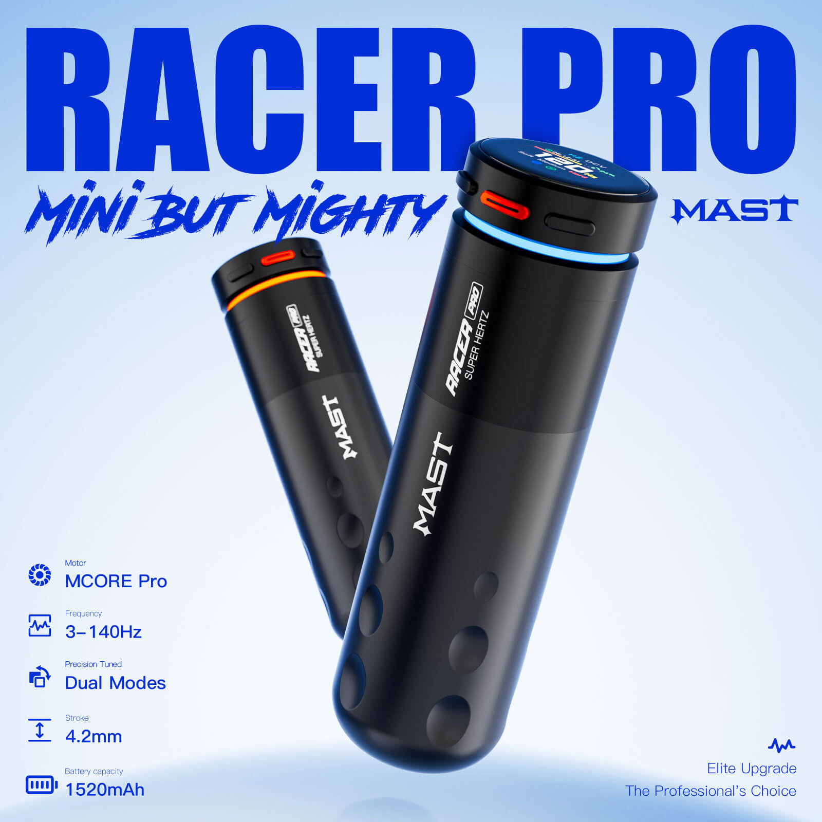 Dragonhawk Mast Racer Pro Wireless Tattoo Pen Machine — Black