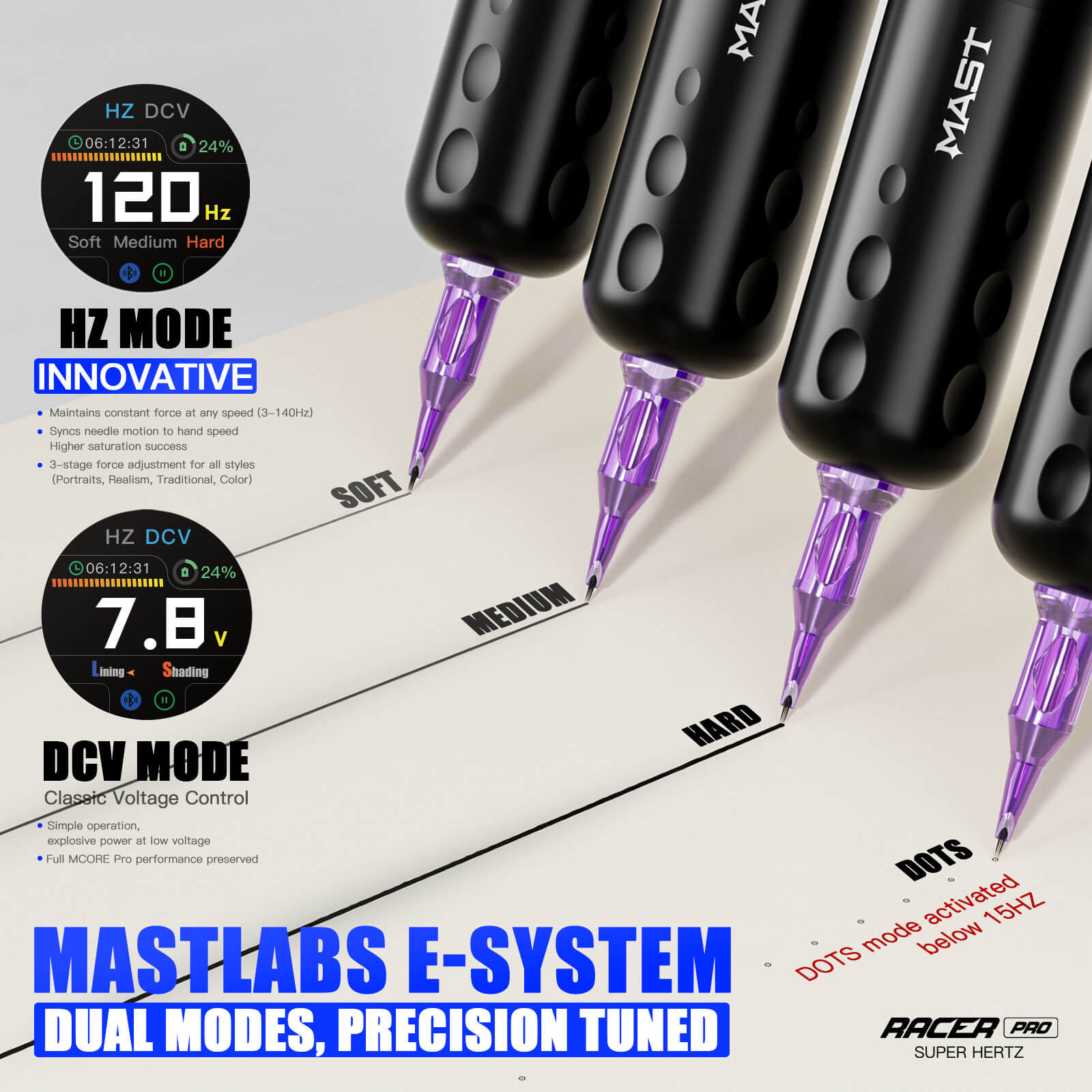 Dragonhawk Mast Racer Pro Wireless Tattoo Pen Machine — Black