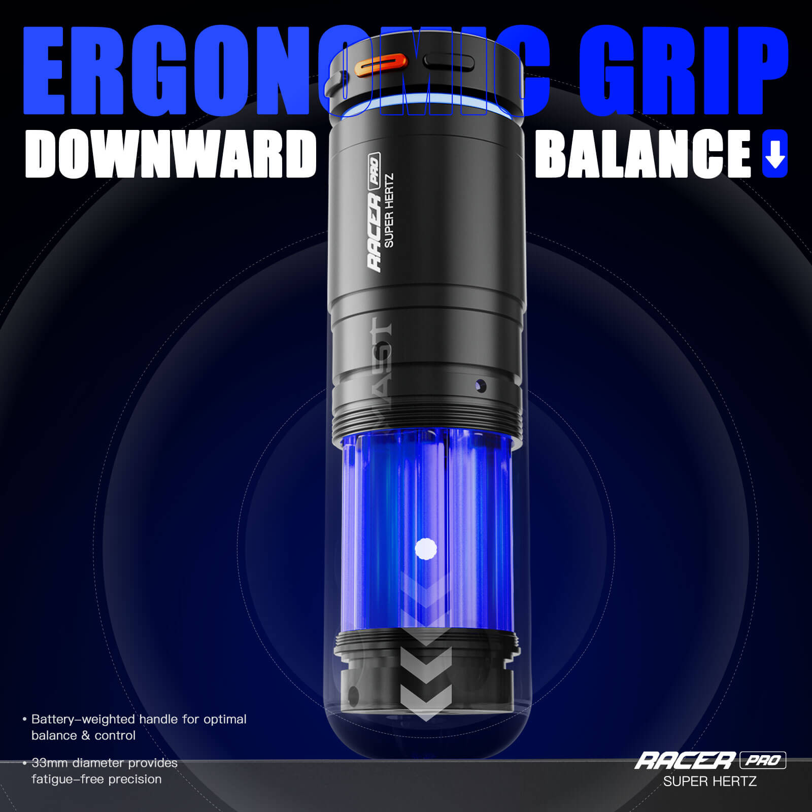 Dragonhawk Mast Racer Pro Wireless Tattoo Pen Machine — Black