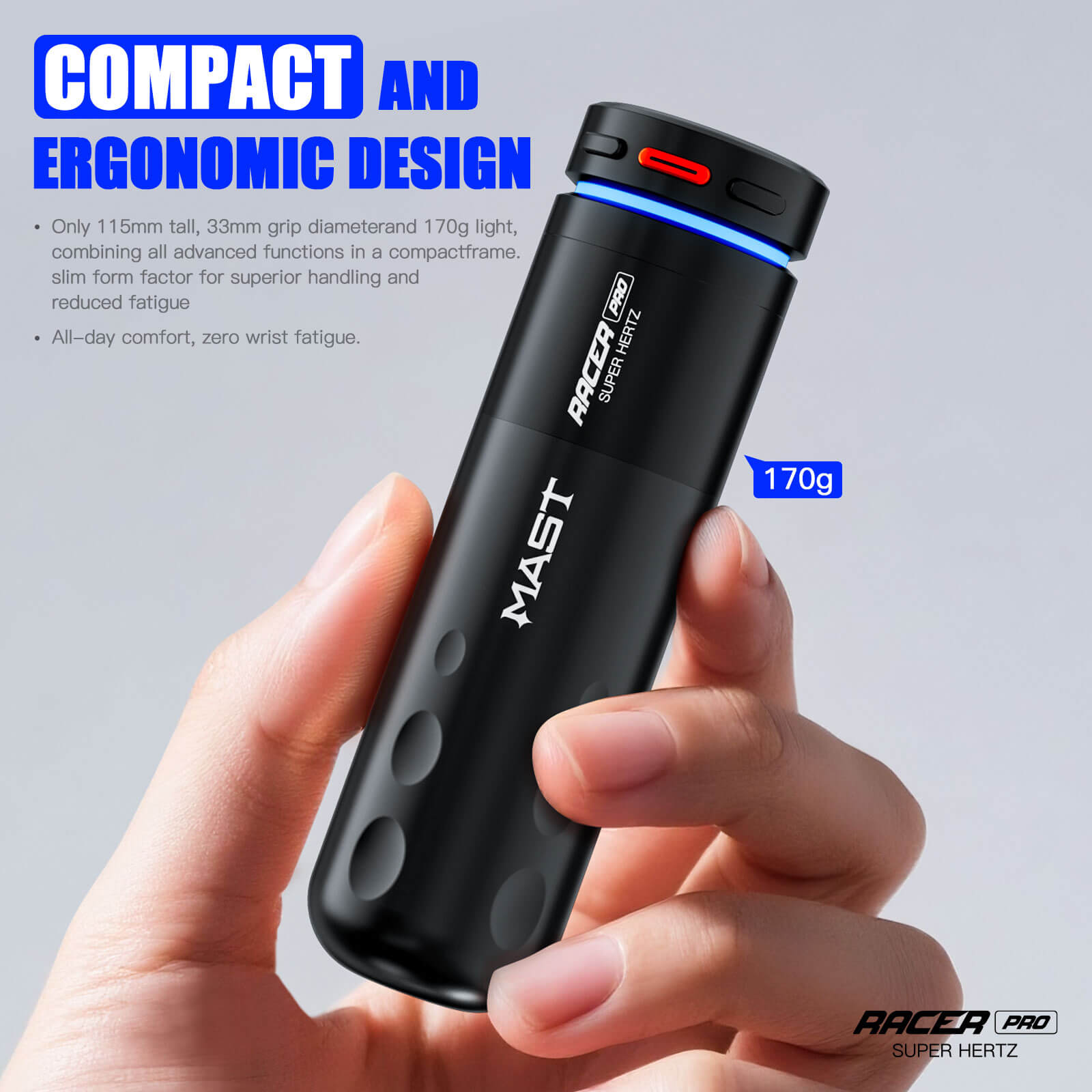 Dragonhawk Mast Racer Pro Wireless Tattoo Pen Machine — Black