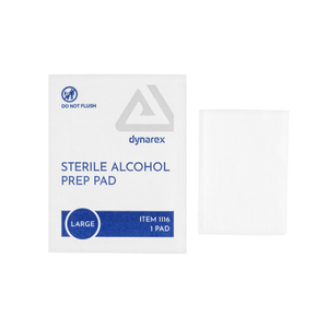Dynarex Alcohol Prep Pads - Large - 100 / bx - Ultimate Tattoo Supply