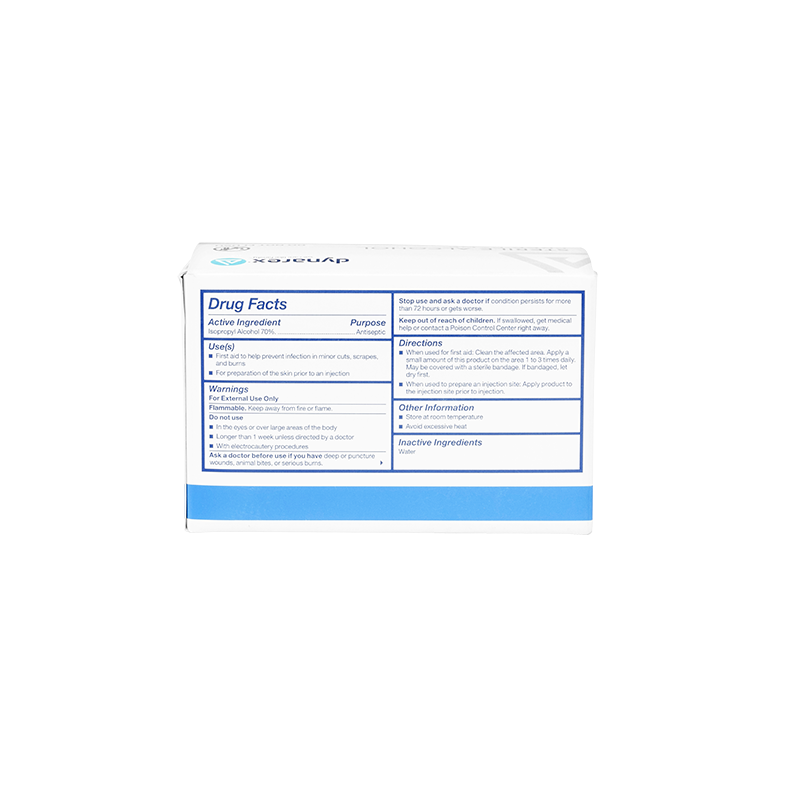 Dynarex Alcohol Prep Pads - Large - 100 / bx - Ultimate Tattoo Supply