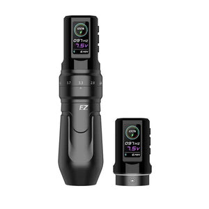 EZ P3 Pro Wireless Adjustable Stroke Tattoo Machine With Two Battery Packs — Black