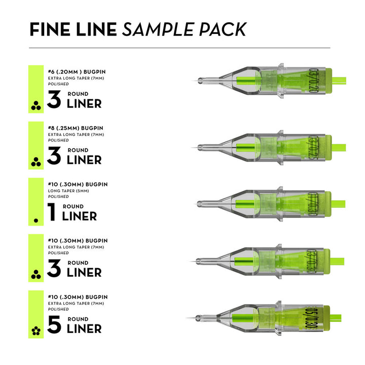 Peak Stellar Needle Cartridges — Sample Pack - Ultimate Tattoo Supply