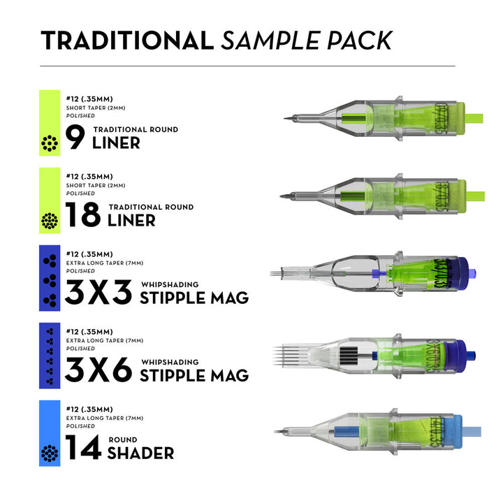 Peak Stellar Needle Cartridges — Sample Pack - Ultimate Tattoo Supply