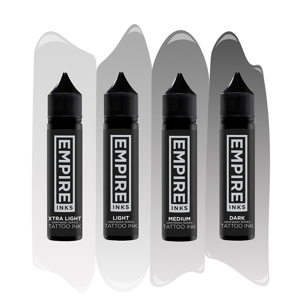 Empire Inks - 4 Stage Graywash Set - Pick Size - Ultimate Tattoo Supply