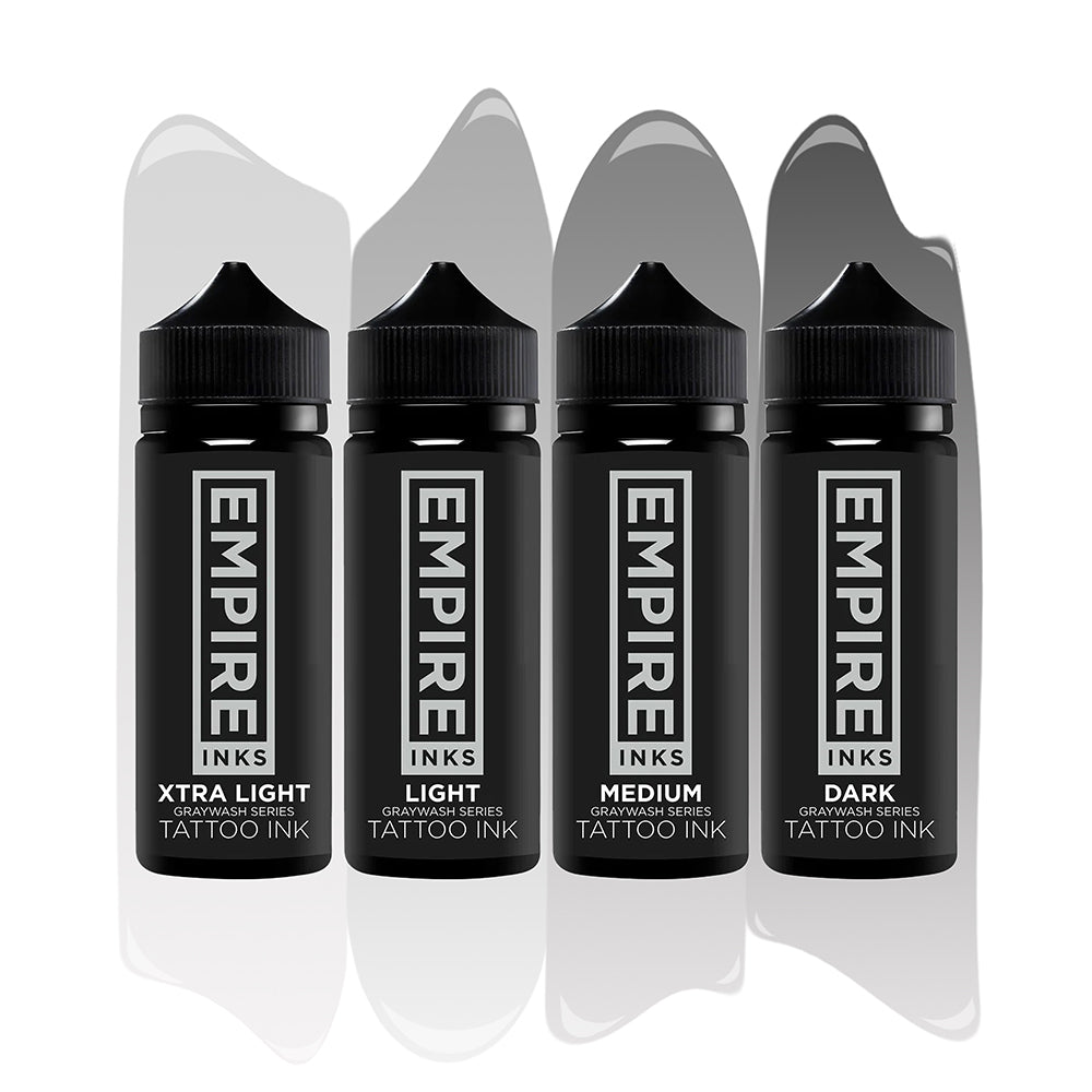 Empire Inks - 4 Stage Graywash Set - Pick Size - Ultimate Tattoo Supply