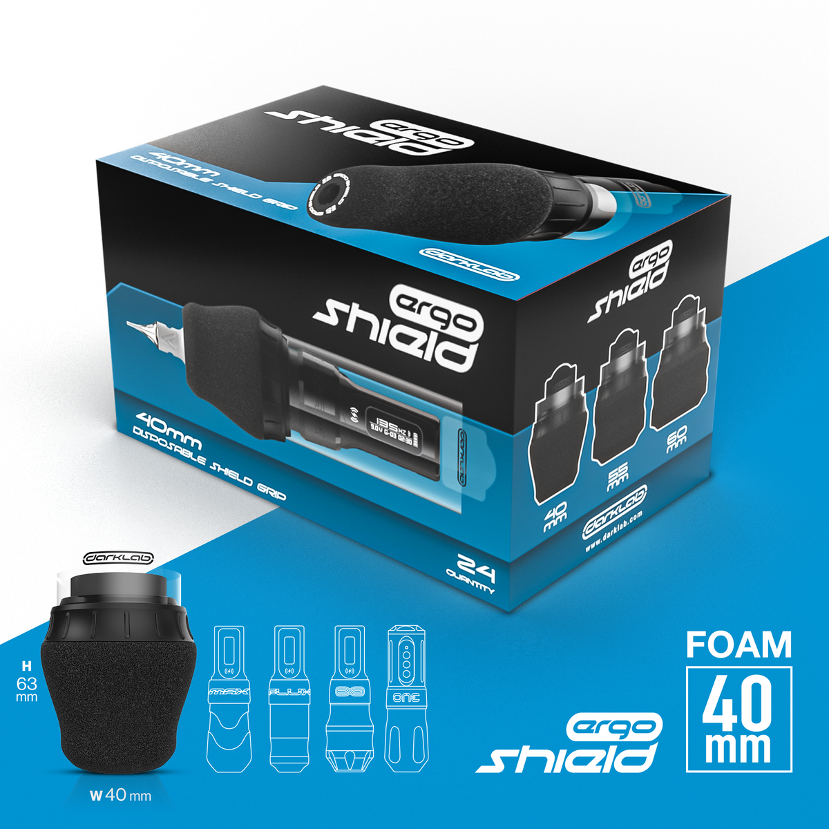 Darklab Ergo Shield Grip – Sample Pack of 3