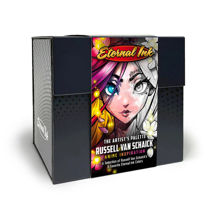 Russel Van Schaick Anime Inspiration Set — Eternal Ink — 8 1oz Bottles - Ultimate Tattoo Supply