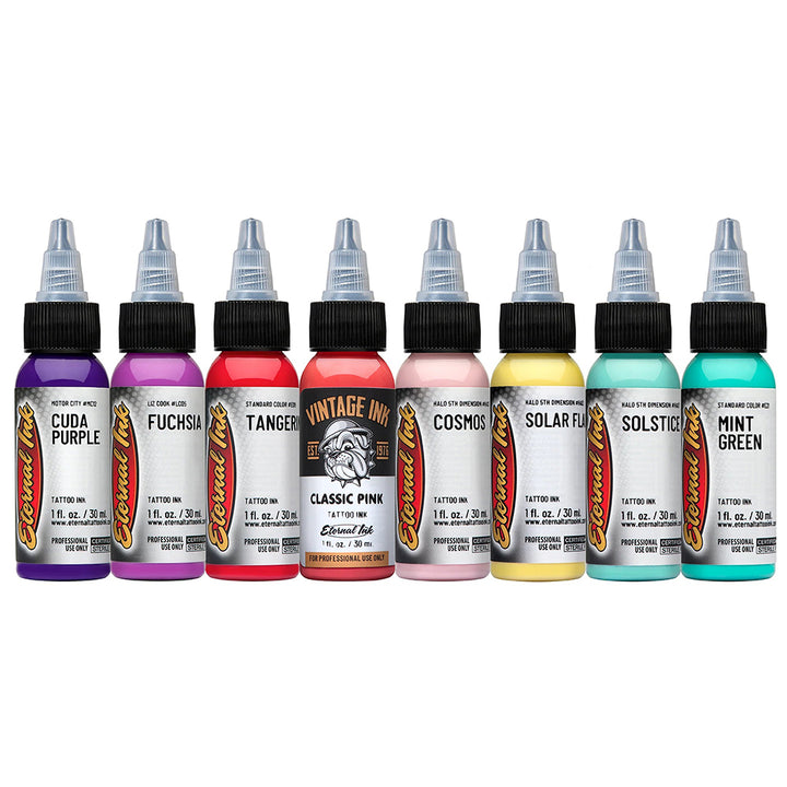 Russel Van Schaick Anime Inspiration Set — Eternal Ink — 8 1oz Bottles - Ultimate Tattoo Supply