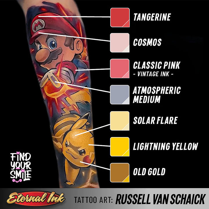 Russel Van Schaick Anime Inspiration Set — Eternal Ink — 8 1oz Bottles - Ultimate Tattoo Supply