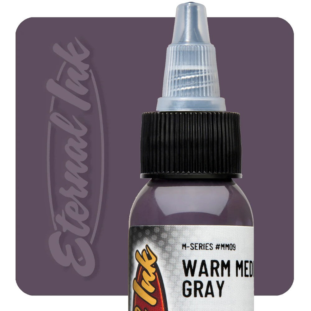 Eternal Tattoo Ink - M Series - Warm Medium Gray - Ultimate Tattoo Supply