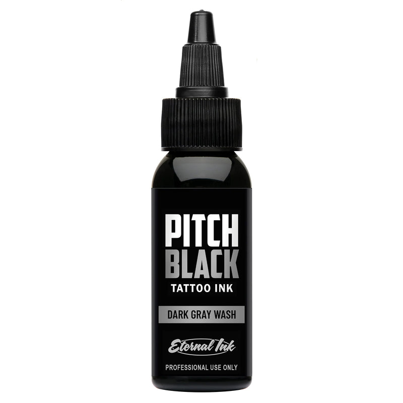 Pitch Black Dark Gray Wash — Eternal Ink — Pick Size - Ultimate Tattoo Supply