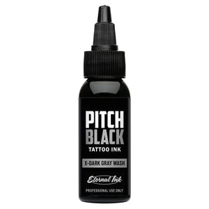 Pitch Black Gray Wash X-tra Dark — Eternal Ink — Pick Size - Ultimate Tattoo Supply