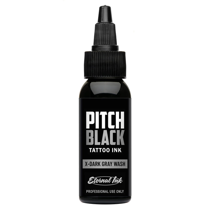 Pitch Black Gray Wash X-tra Dark — Eternal Ink — Pick Size - Ultimate Tattoo Supply