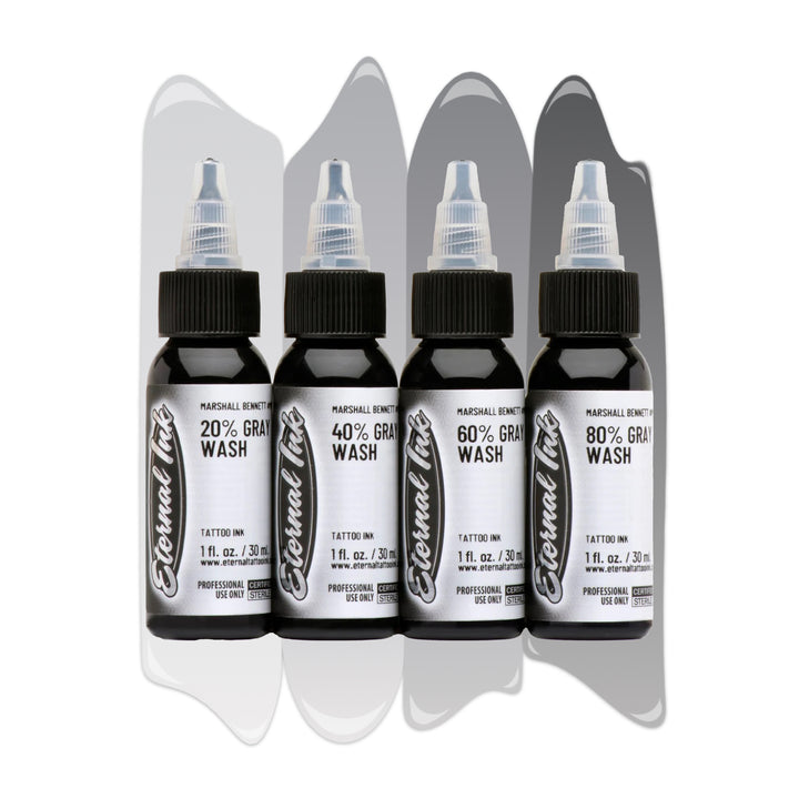 Eternal Tattoo Ink - Marshall Bennett Gray Wash Set of 4 - Ultimate Tattoo Supply