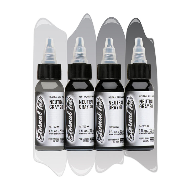 Eternal Ink - Neutral Opaque Set - Four 1oz. Bottles - Ultimate Tattoo Supply