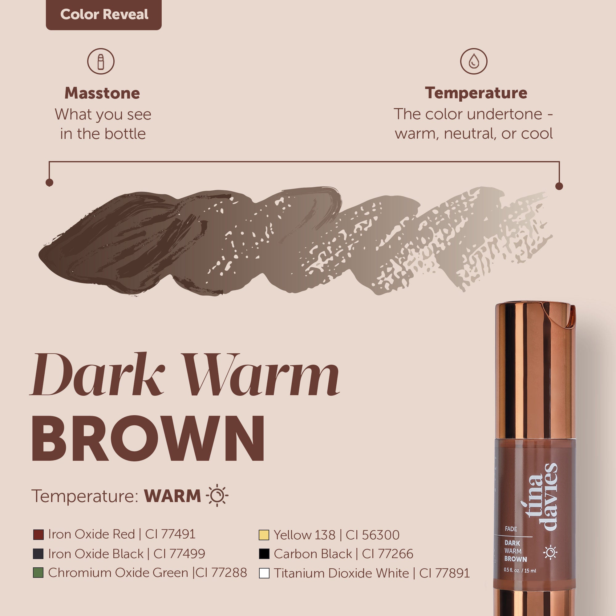 Tina Davies FADE Dark Warm Brown — 1/2oz Bottle - Ultimate Tattoo Supply
