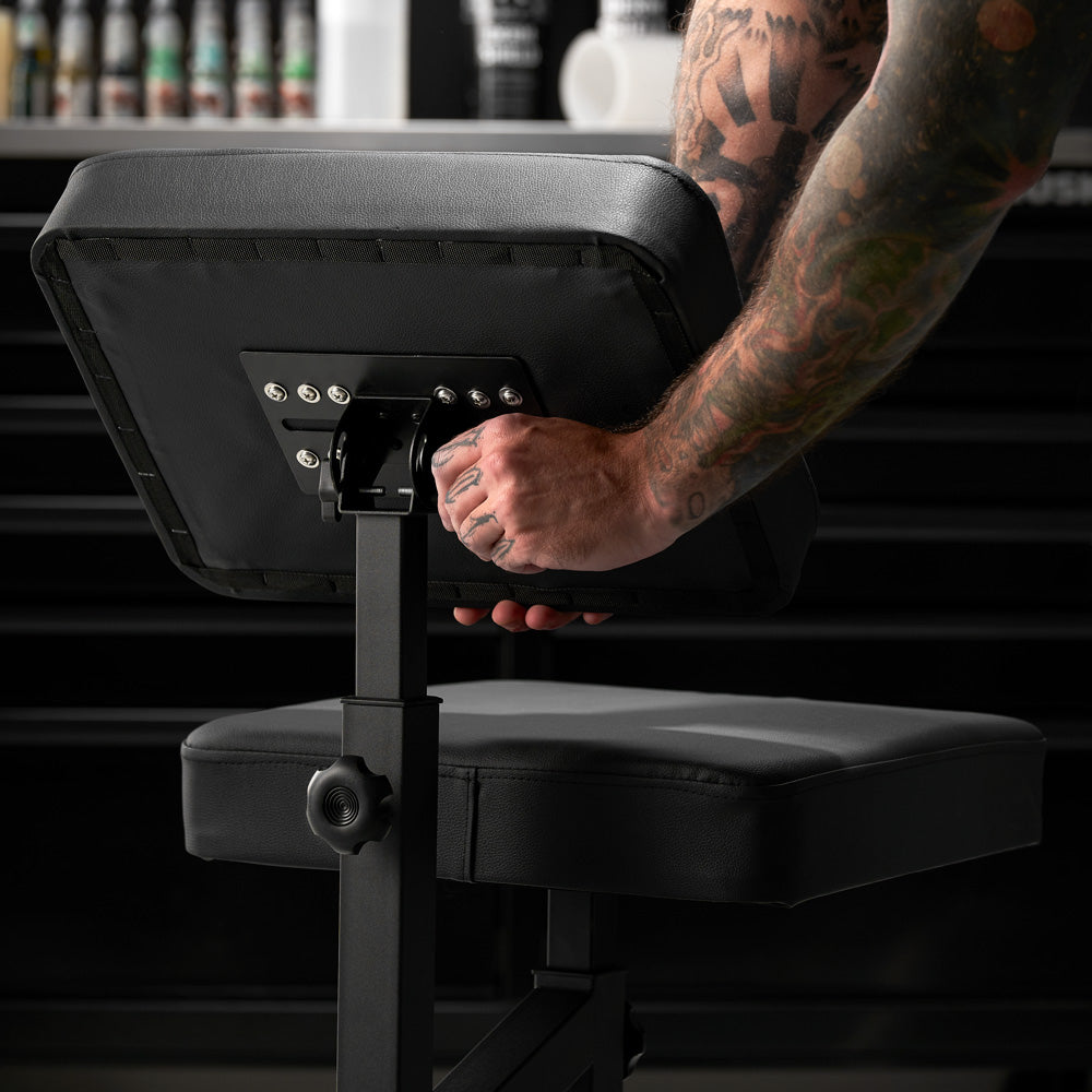 Fellowship Multi-Use Client Chair with Arm Rest - Ultimate Tattoo Supply