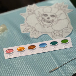FINK CAPS — Slanted White Oval Tattoo Ink Cap