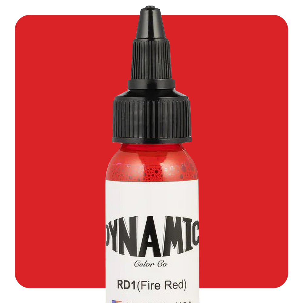 Dynamic Fire Red Tattoo Ink - 1oz. Bottle - Painful Pleasures