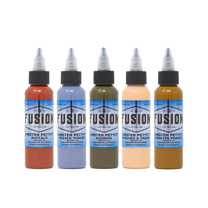 Kirsten Pettitt 5 Bottle Signature Ink Set — Fusion Tattoo Ink — Pick Size - Ultimate Tattoo Supply