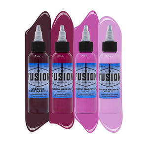Gradient Magenta 4-Pack — Fusion Tattoo Ink — 1oz - Ultimate Tattoo Supply