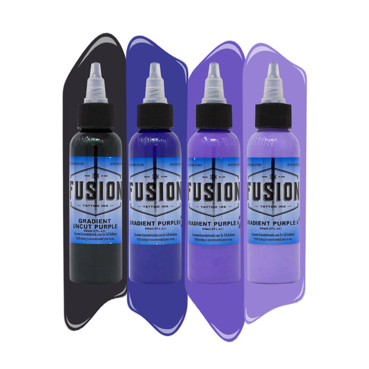 Gradient Purple 4-Pack — Fusion Tattoo Ink — 1oz - Ultimate Tattoo Supply