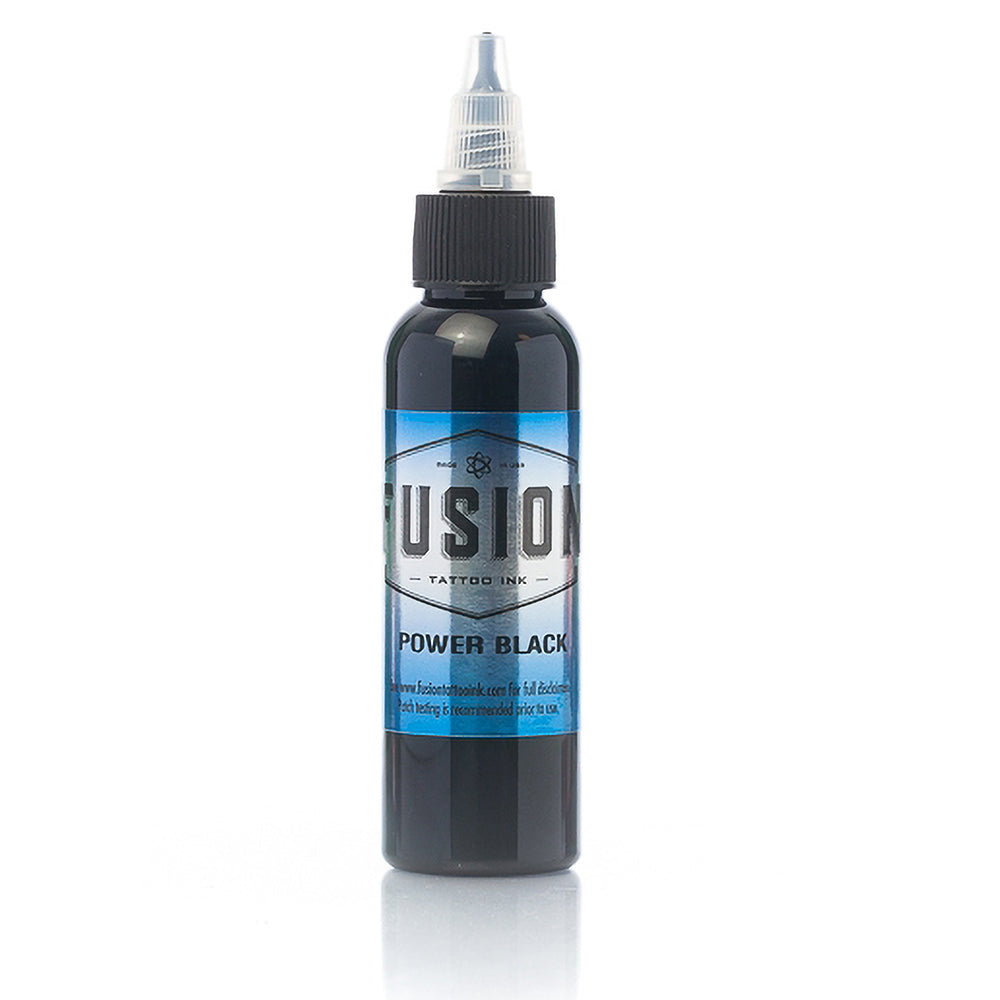 Power Black — Fusion Tattoo Ink — Pick Size - Ultimate Tattoo Supply