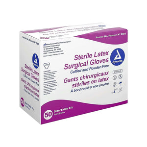 Dynarex Sterile White Latex Gloves — Box of 100 - Painful Pleasures
