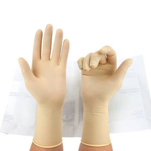 Dynarex Sterile White Latex Gloves — Box of 100 - Painful Pleasures