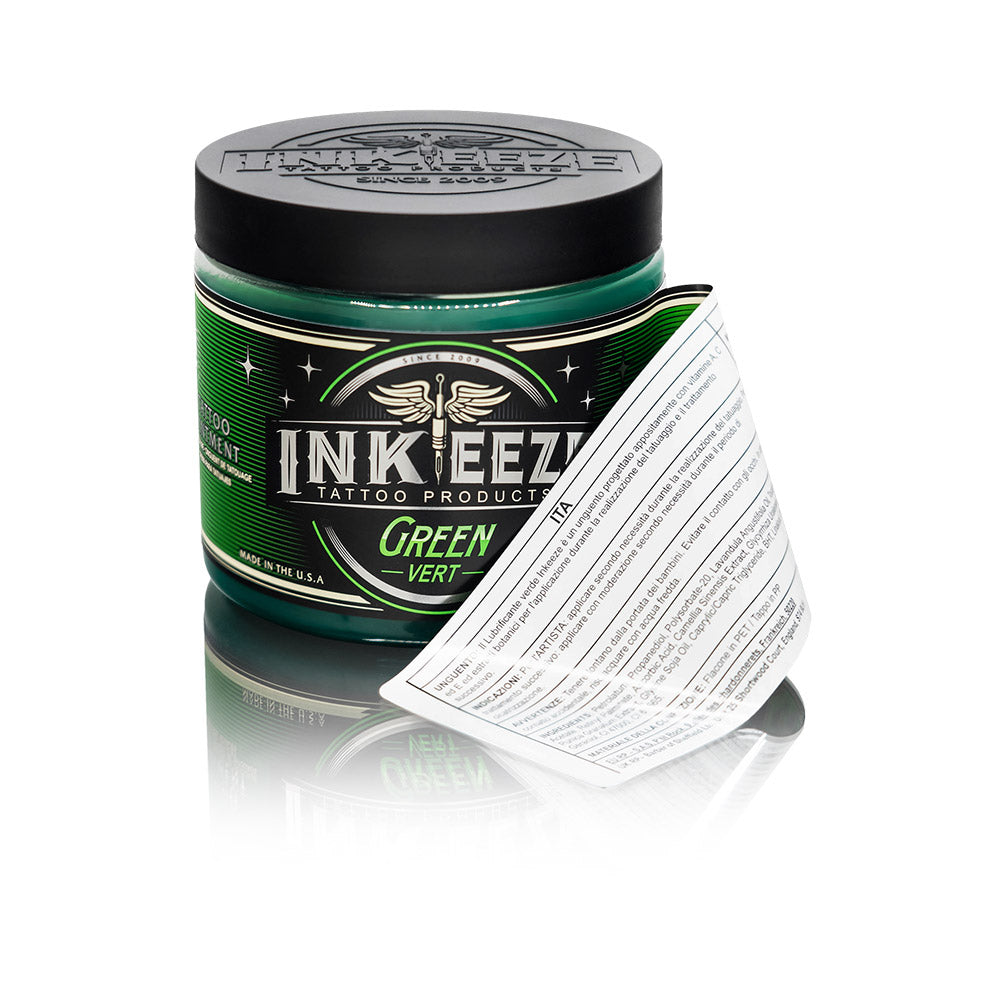 INK-EEZE Green Vert Tattoo Ointment – 16oz. - Ultimate Tattoo Supply