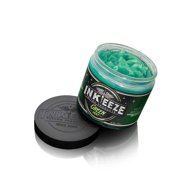 INK-EEZE Green Vert Tattoo Ointment – 16oz. - Ultimate Tattoo Supply