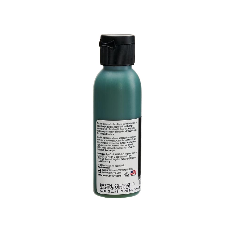 Solid Ink "Old Pigments" — 2oz Bottle — Green 7 - Ultimate Tattoo Supply